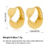 YUJIE Gold Twisted Hoop Earrings for Women Chunky Huggie Hoops