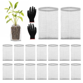 16 Pcs Root Guard Gopher Proof Stainless Wire Steel Baskets, 1 Gallon Narrow Gophers Moles Voles Mesh Baskets Protect Plant Roots Tubers Trees Flowers Crops (16 Pcs 1 Gallon Narrow)