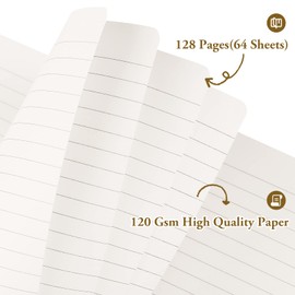 Huhuhero Notebooks Journal, Ruled Notebook, Premium Thick Paper Lined Journal, Black Hardcover Notebook for Office Home School Business Writing Note Taking Journaling, 5"×8.25" (6, Black)