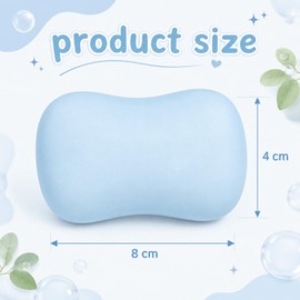 BLBATBK Soap Squishy, Blue Bar Shaped Figure With Bead Filled Detail, Compact Desktop Display Piece For Home Office Collections And Novelty Decor Lovers, Blue