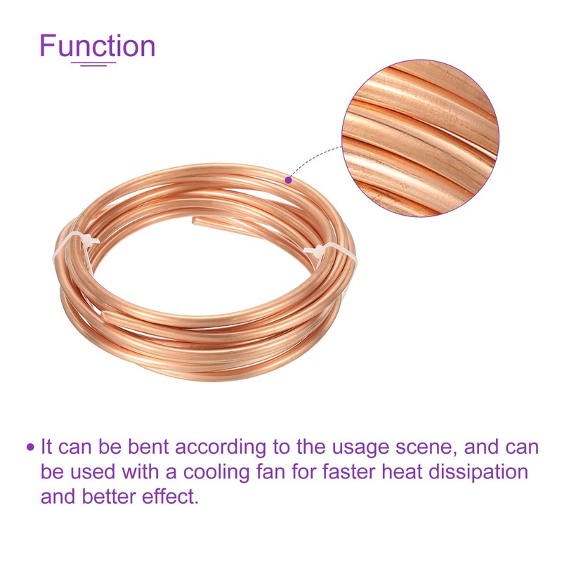 DMiotech 4mm x 5mm Long 3.0 M Refrigerator Copper Pipe