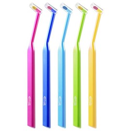 B Rush - Cepillo para Polvo de Dientes Ortodóncico de Cabeza Pequeña, Cepillo para Polvo de Dientes con Mechón, Cepillo para Polvo Dental para Frenos, Cepillo para Polvo Interdental