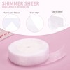 molshine 50 Yards x 1 Inch Shimmer Sheer Organza Ribbon,Chiffon