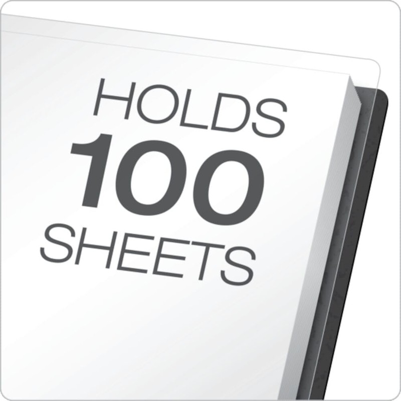 Oxford Clear Front Report Covers, Black, Letter Size, 25 per