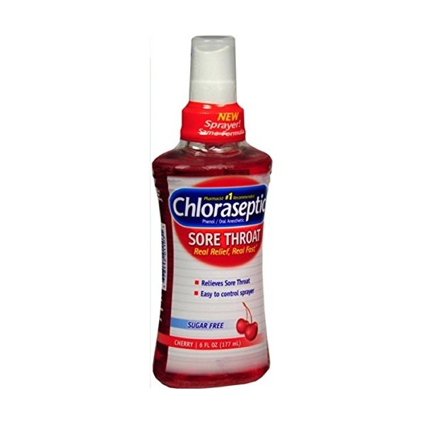 Chloraseptic Sore Throat Spray, Cherry 6 fl oz (pack of 2)