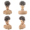 CINHOO Gray Ponytails Hair Extensions for Black Women,Afro Puff Drawstring