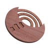 Wooden Disc Calendar Dark Brown Rotatable Disc Natural Wood Vintage