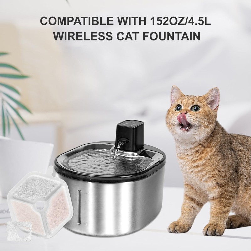 9 Filters + 9 Sponges Cat Water Fountain Filters Replacement