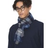nano universe Wool Check Scarf, navy