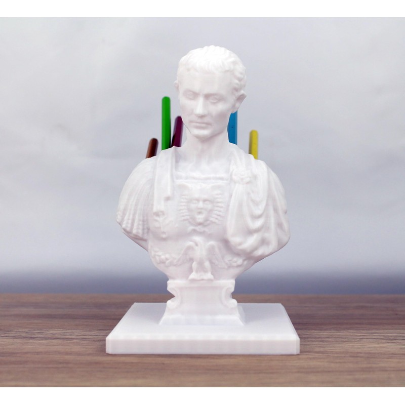 Naturalspring Julius Caesar Pen Holder | Bust Statue Pen Holder