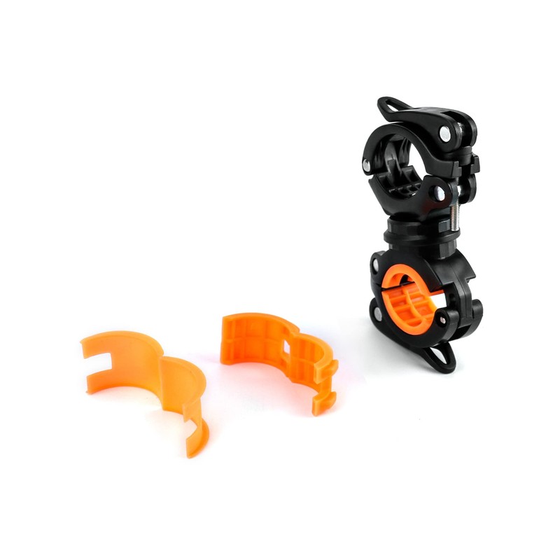 QWORK Pack of 2 Bicycle Light Holders, 360° Rotatable Light