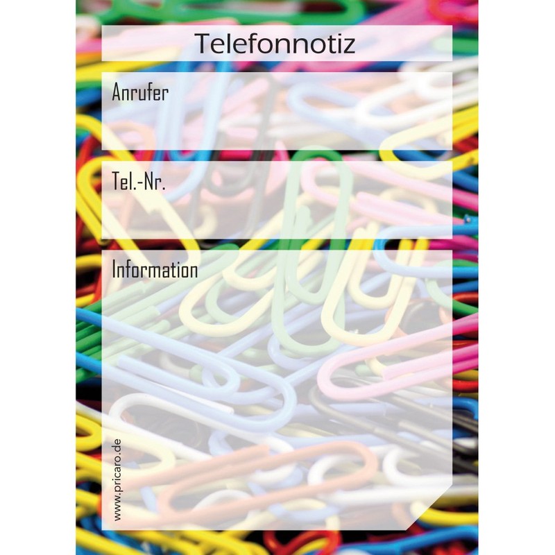 PRICARO Paper Clip Phone Sticky Notes Pack of 20