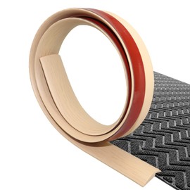 Floor Transition Strip Self Adhesive Carpet & Flooring Transitions Edging Trim Strip PVC Threshold Transitions Suitable for Threshold Height Less Than 5mm (3.3Ft, Wood Grain Beige-New)