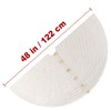 48-Inch Rib Knit Christmas Tree Skirt with Oak Buttons, Cream
