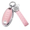 KERUIPAI for Nissan Key Fob Cover with Keychain Genuine Leather