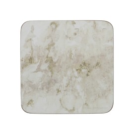 Creative Tops 5234294 'Grey Marble' Premium Printed Drinks Coasters with Cork Back, 10.5 x 10.5 cm - Grey/White (Set of 6)
