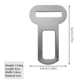 Ling & Bai 2 Pcs Car Seat Belt Restraints Metal Connector Safety Attachment Pet Vehicle Seat belt Harness Seat Belt Lock Metal Durable Strong