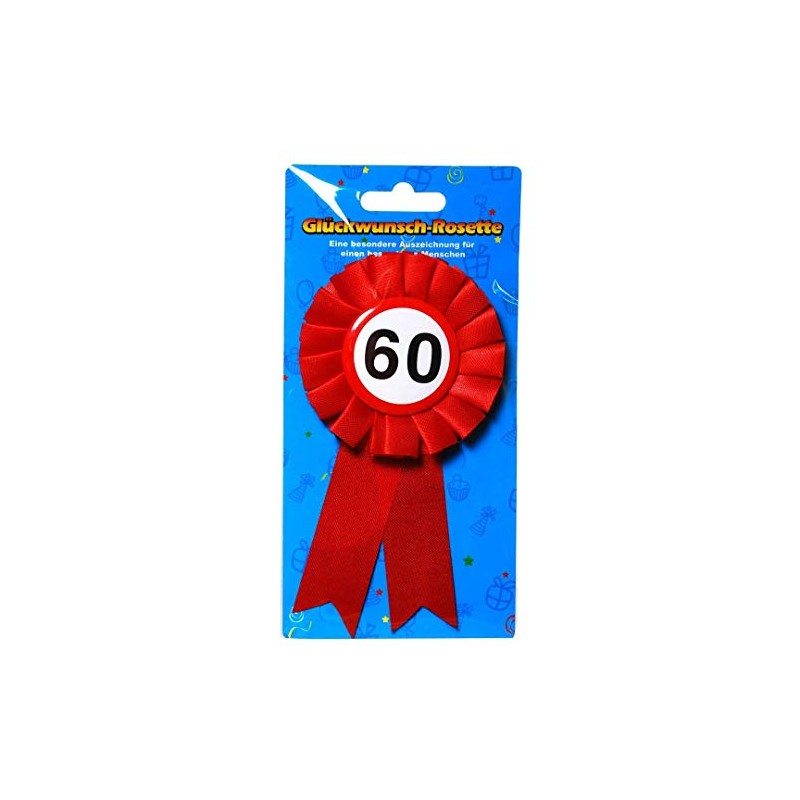 Button "Happy Birthday 60" 60th Birthday Sixty Decoration