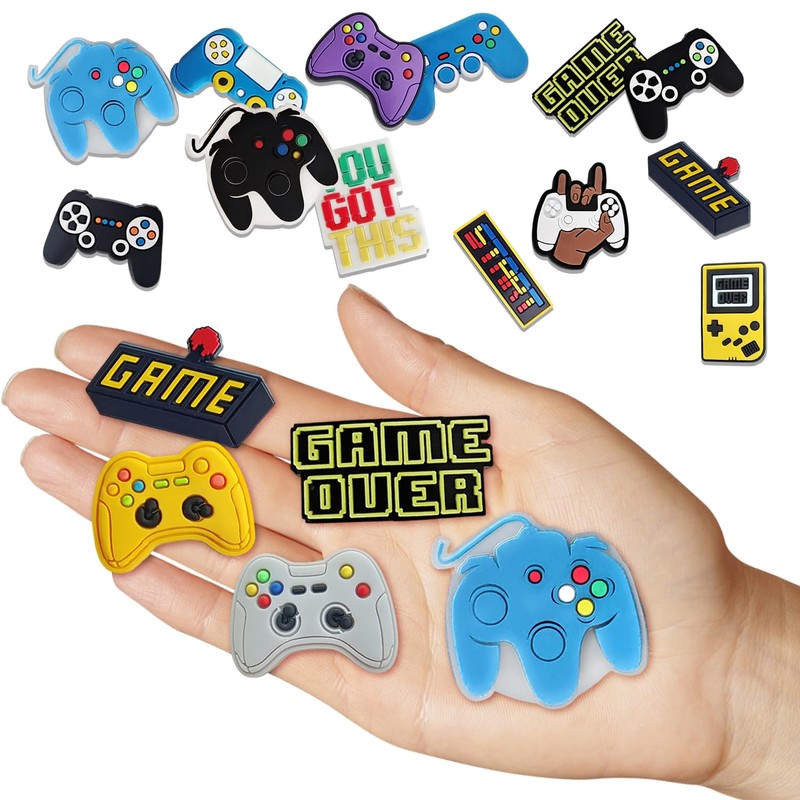 17 Game Controller Shoe Accessories, Diy Cute Cartoon Pattern Shoe