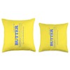 Butter Stick - Blue funny Throw Pillow