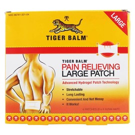 Tiger Balm Large Pain Relieving Patch, 8 x 4 inch (4 Pack) - TB-T-32300