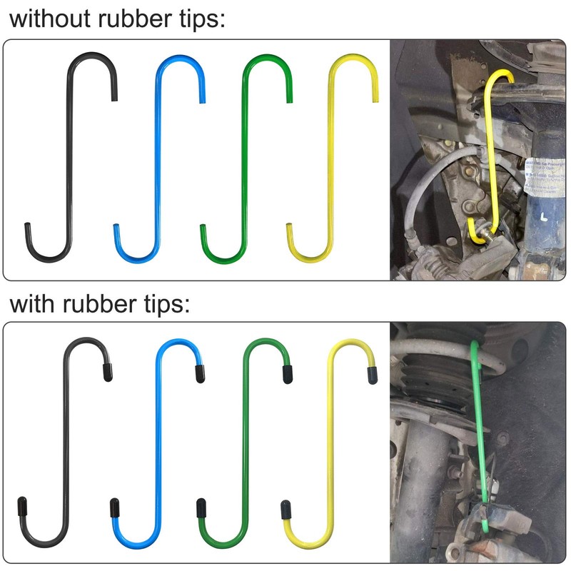 Automotive Brake Caliper Hooks with Rubber Tips 2PCS Brake Caliper