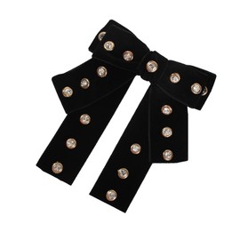 LIFKOME Creative Bow-tie Hair Barrettes for Women Spring-Loaded Automatic Clips Fashion Ponytail Holders Black for Daily Wear Parties and Festivals
