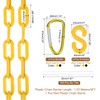sourcing map Plastic Chain 5 FT/1.53 M, Safety Chain Yellow