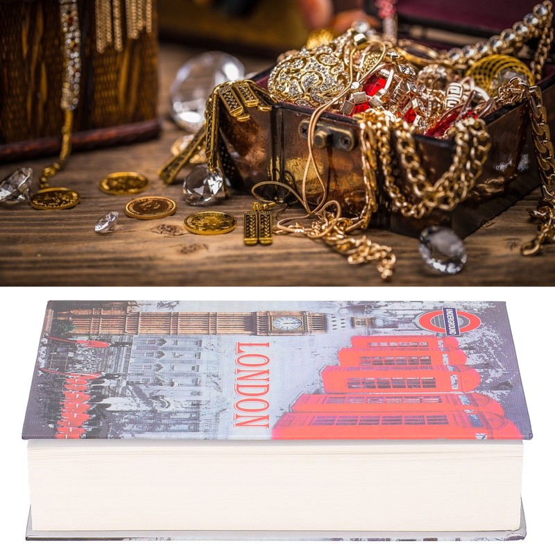 Simulation Book Security Locking Box Cash Coin Money Storage Safe