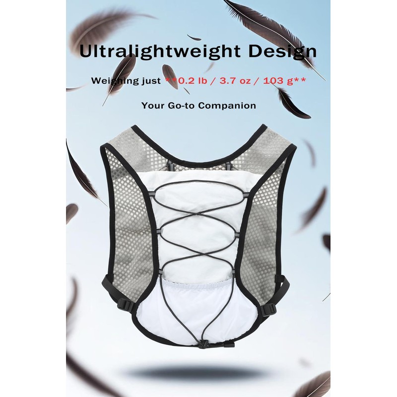 Hydration Running Vest for Women Men, Water Vest Backpack 2L,