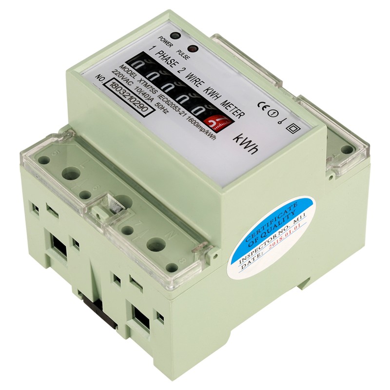 10(40)A Digital 1 phase 2 Wire 4P Din Rail Electric