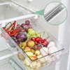 Tigerkinwit Fridge Organiser Transparent Partition Layer Organiser Adjustable Storage Shelf