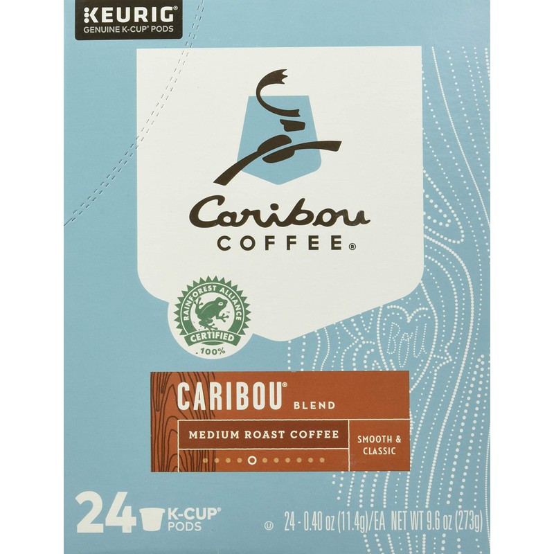 Caribou Coffee Caribou Blend, Single Serve Coffee K-Cup Pod, Medium