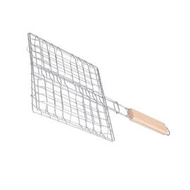OFFSCH Portable Basket Stainless Steel Outdoor Grill Rack for Fish and Vegetables for Camping and Parties and Easy to Clean with Removable Handle