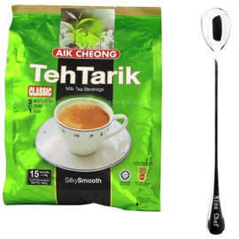 Aik Cheong Classic 3in1 Teh Tarik Milk Tea Beverage (2 Pack)+ one NineChef Spoon