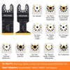 PECHAM 50PCS Titanium Oscillating Tool Blades, Universal Oscillating Multitool Blades