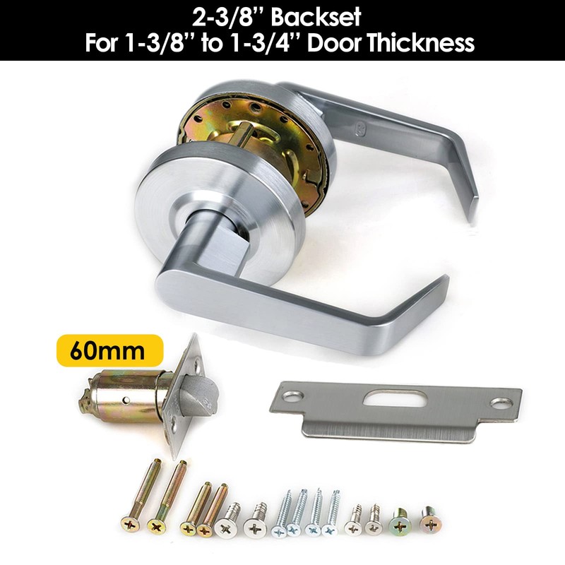 HISAFE Commercial Passage Door Lever Heavy Duty Grade 2 Handle,