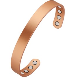 Jecanori Kupferarmband für Damen und Herren mit ultrastarken Magneten, 99,9 % reines Kupfer, Magnetarmband, Schmuck, Geschenk, verstellbare Länge