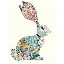 Bunny Rabbit Easter Card Daniel Mackie Designs 7 x 5 inches wrapped in cello with envelope
