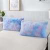 RYNGHIPY Super Soft Fuzzy Faux Fur Duvet Cover Set, Blue