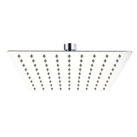 Regadera cuadrada de acero inoxidable de 20 cm u 8" de lado ideal para baja presión marca iml modelo P-RC20