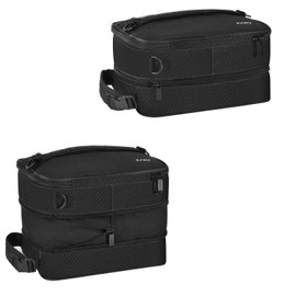 Kato Expandable Lunch Bag - 16L Insulated Large Lunch Cooler Bag, Leakproof Lunch Box with Shoulder Strap for Men and Women, Suitable for Work School Picnic Beach Travel, Black