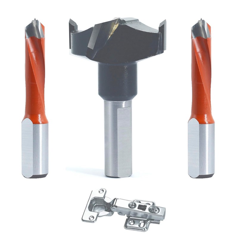 Akylintools 2Pcs Brad Point Boring Bit Dowel Drill Bits 8mm
