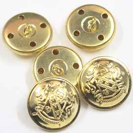 KENDANY 12 Pieces Metal Blazer Button Set - for Blazer, Suits, Sport Coat, Uniform, Jacket 25mm (Gold)