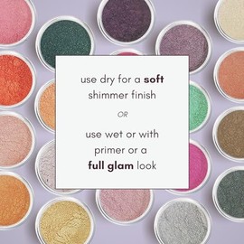 Paleta de Sombra de Ojos Mineral Suelta Naranja Coral - Orgánico, Hipoalergénico, Sin Talco, Glitter & Shimmer, Metálico, Holográfico, Iridiscente Pal