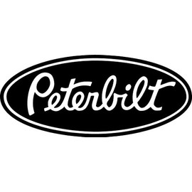 36" Wide Peterbilt in Black Diesel Tractor Truck Decal Sticker
