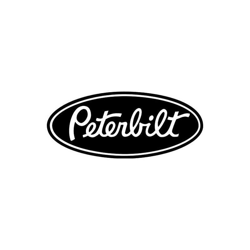 36" Wide Peterbilt in Black Diesel Tractor Truck Decal Sticker