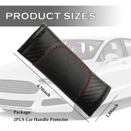 2PCS Carbon Fiber Car Door Handle Protector,Car Door Handle Scratch Protector for Car Decorations,Car Door Handle Cover of Car SUV Truck Universal Car Interior Accessories