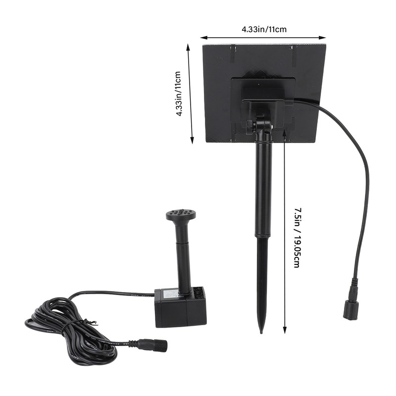 Solar Powered Water Pump Kit Powerful Jet Watering Pond Pump