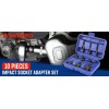 WORKPRO 10 Pieces Impact Socket Adapter Set with a Heavy-Duty